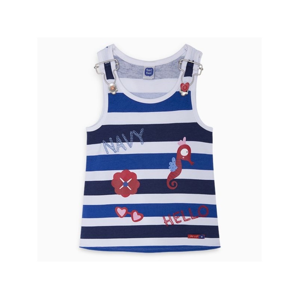 Nautical Blue and White Striped Tank Dress